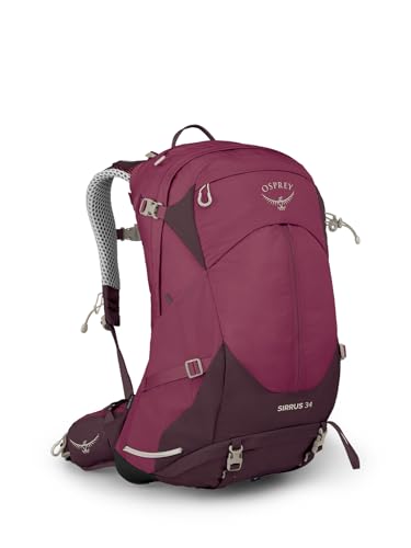 Osprey Sirrus 34L Women's Hiking Backpack, Elderberry Purple/Chiru Tan - color: Elderberry Purple/Chiru Tan, size: 34L