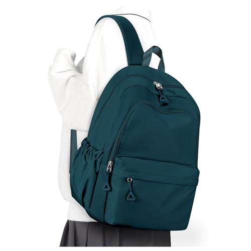 winspansy Backpack for School Teenage Girls Boys,Waterproof Lightweight School Bags Travel Daypack Simple Cute College Backpack Rucksack for Women Men fit 14 Inch Laptop,Peacock Blue - color: A2-peacock Blue