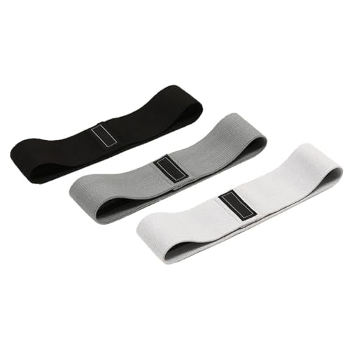 3 Pack Fabric Hip Resistance Bands, Non-Slip Glute Workout Loop Bands, 3 Tension Levels Fitness Exercise Bands for Leg Hip Training - color: Black