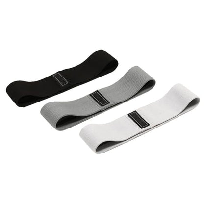 3 Pack Fabric Hip Resistance Bands, Non-Slip Glute Workout Loop Bands, 3 Tension Levels Fitness Exercise Bands for Leg Hip Training - color: Black