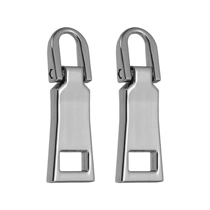 uxcell 2Pcs Zipper Pull Replacement, Detachable Metal Zipper Handle Mend Fixer Tab Repair for Luggage Suitcase Backpack Jacket Bags Boots Coat, Gunmetal Black - color: Gunmetal Black