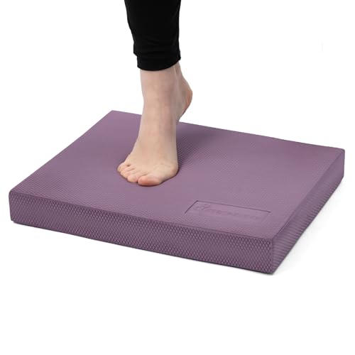 StrongTek Professional Foam Exercise Balance Pad - 15.8" x 13" x 2", High-Density TPE Foam Knee Pad, Non-Slip & Water-Resistant, for Balance Training, Physical Therapy, Yoga, and More - color: Purple