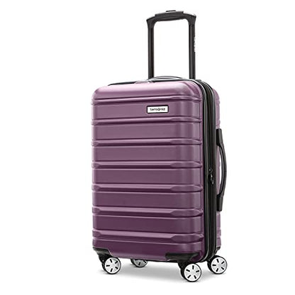 Omni 2 Airline Approved Carry-On Luggage – Stress-Free Size Meets 22x14x9" Requirements – For Fast Trips & Avoiding Baggage Fees – Dual 360° Spinner Wheels, USB Power Hub, Expands 1.5” – Purple - color: Purple, size: Carry-on Spinner
