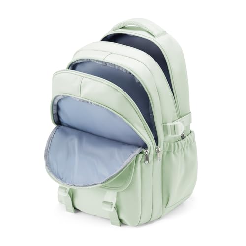 Waterproof Aesthetic Backpack For School, Cute High School Bookbag For Teen Girls Boys, Lightweight Casual Daypack Backpack For Women Men, College Backpack With Lots Of Pockets（MintGreen） - color: Mintgreen