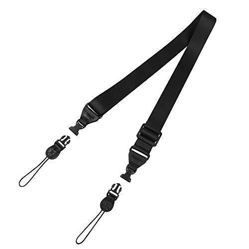 Replacement Shoulder Strap: Universal Adjustable Shoulder Strap Belt for Laptop iPad Case Notebook Messenger Camera Luggage Briefcase Duffel Bag, Comfortable Neck Strap Nylon 32"-61" - color: Black-1 Pack