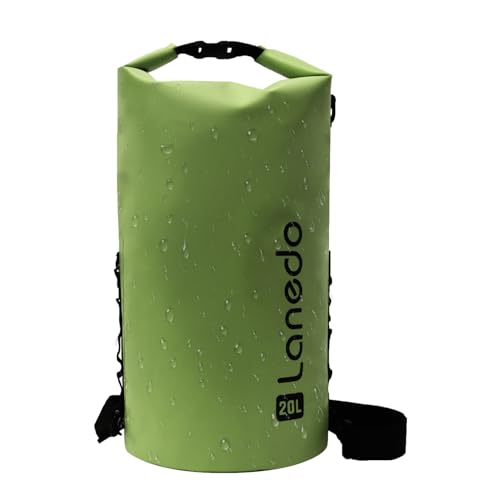 20L/30L Dry Bag Large Waterproof Bag Roll-Top Heavy Duty Fishing Duffel Bag with Durable Straps for Kayaking Paddle boarding Boating Rafting Fishing - color: Green, size: 20L