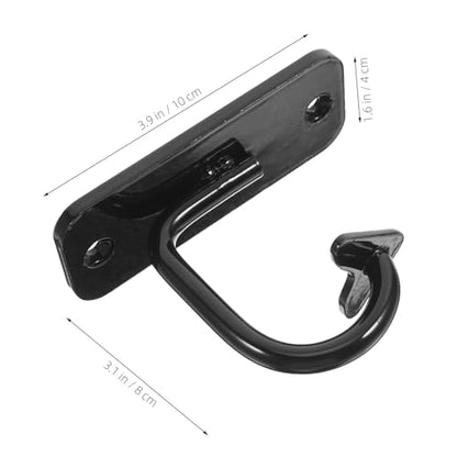 SUPVOX Yoga Hammock Wall Anchor Hook, Black Steel Fixed Mount for Home Gym Accessories, Resistance Band and Pilates Strap Hanging, Workout Strength Exercise Wall Hanger