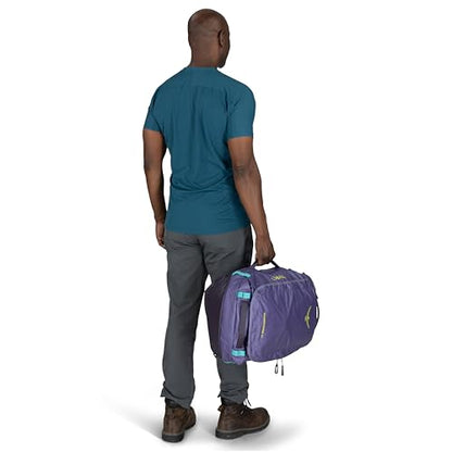 Osprey Transporter Lightweight Travel Duffel Bag - Extra Large Water Resistant Durable Gear Bag for Men and Women - color: Euphoria Purple/Purple Ink, style: 40l