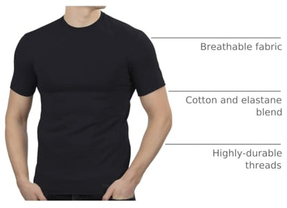 281Z Military Stretch Cotton Underwear T-Shirt - Tactical Hiking Outdoor - Punisher Combat Line - color: Black, size: Large