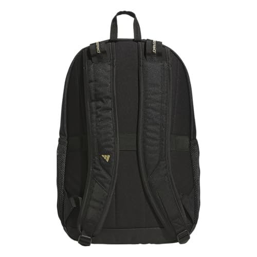 adidas Prime 7 Backpack for Laptop, School and Travel, 37L - color: Black/Gold Metallic