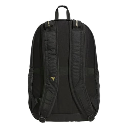 adidas Prime 7 Backpack for Laptop, School and Travel, 37L - color: Black/Gold Metallic