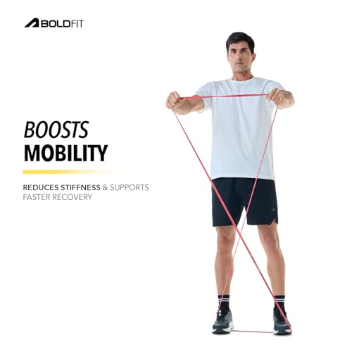 Boldfit heavy resistance band workout exercise and stretching pull up bands home exercise bands for gym men women resistance bands bands - style: Red: 7–15 kg