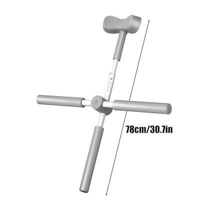Back Stretcher Stick, Full Frame Mobility Pole, Range Control Using Support Bar, Controlled Movement Conditioning Device, Rehab Pole with T Shape, Training Gear for Sports Studios - color: Gray
