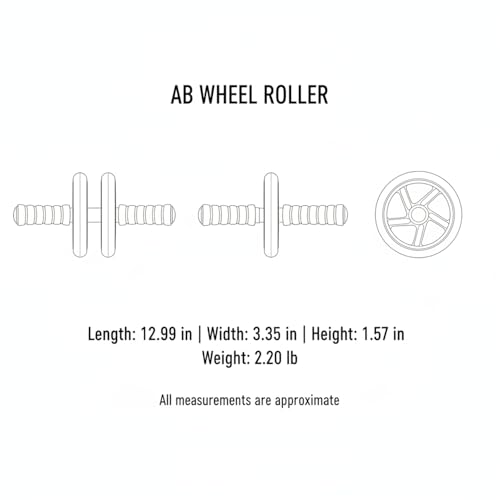 Green Ab Wheel Roller with Knee Pad, Dual Exercise Wheel for Core Strength Training, Non-Slip Rubber Wheels for Home Gym Workouts
