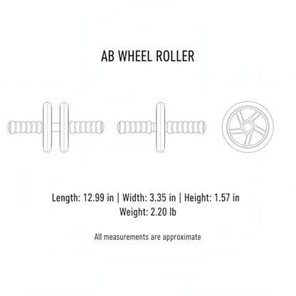 Green Ab Wheel Roller with Knee Pad, Dual Exercise Wheel for Core Strength Training, Non-Slip Rubber Wheels for Home Gym Workouts