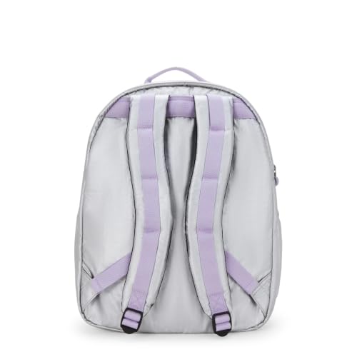 Kipling Women's Seoul Extra Large Bts 17" Laptop Backpack, Durable, Roomy with Padded Shoulder Straps, Built-In Protective Sleeve - color: Silver Glow Met, size: Large