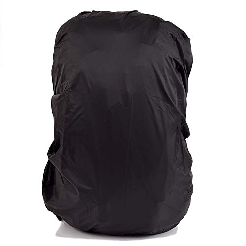 Waterproof Backpack Rain Nylon Cover, Durable Elastic Adjustable Water Resist Cover for Camping,Hiking,Climbing,30-40L - color: Black