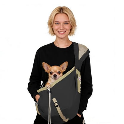 Dog Carrier Sling, Dog Carriers for Small Dogs Up to 20lbs, Black - color: Black