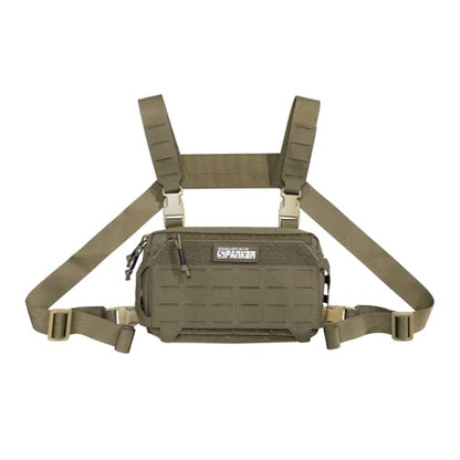 EXCELLENT ELITE SPANKER Tactical Chest Rig Pack EDC Chest Bag Molle Utility Chest Pouch for Outdoor Hunting Workouts Hiking - color: Ranger Green