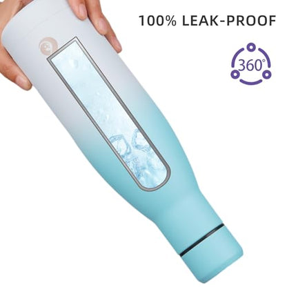 BJPKPK 25 oz Insulated Stainless Steel Water Bottle, Metal Sports Flask - color: Sea Salt, size: 25 Ounces