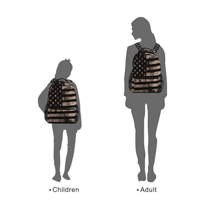 ALAZA American USA Flag Desert Camouflage Backpack Best Suitable for Under 13 Boys Kids Girls School Laptop iPad Tablet Travel School Bag with Multiple Pockets - color: Usa Flag