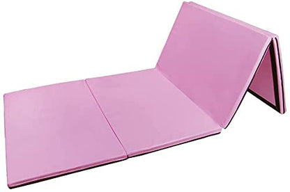 Polar Aurora 4'x10'x2 Thick Folding Gymnastics Exercise Mat Aerobics Stretching Yoga Mats - color: Pink