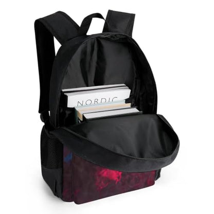 Basketball Smoke Backpack, Durable Polyester Daypack with Laptop Compartment, Reinforced Bottom, Adjustable Shoulder Straps And Multi Pockets for Travel And Daily Use - color: Basketball Smoke