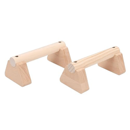 2Pcs Beech Wood Push Up Bars, Versatile Design for Inverted Push Ups Parallel Bar Support Balance Beam, with Anti Slip Hand Rubbers, for Home Workout Training - size: 20cm
