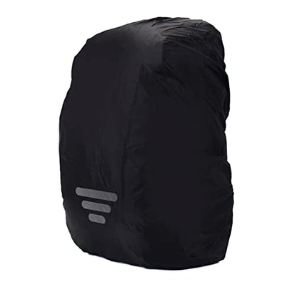 Black Reflective Oxford Cloth Backpack Rain Cover Lightweight for Hiking Fishing Traveling (XL (For 60-70L))