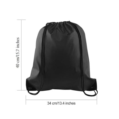 KUUQA 2 Pcs Drawstring Backpack Bags Bulk Sports Cinch Sack String Backpack Storage Bags for Gym Traveling（Black, Blue） - color: Black, Blue