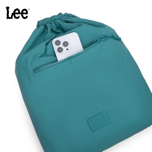 Montana West Lee Drawstring Backpack Bag Lightweight Small Gym Swim Beach Bag Water Resistant Sports Sackpack for Men Women, LEE48-002TQ - color: Turquoise
