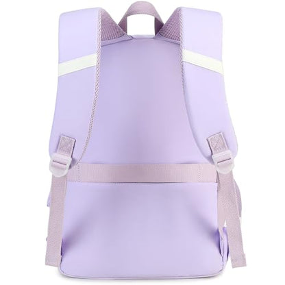 Spotted Tiger School Backpack for Girls Backpack with Lunch Box Anime Bookbag Set School Bag Kawaii Backpacks for Girls Teens (Purple) - color: Purple