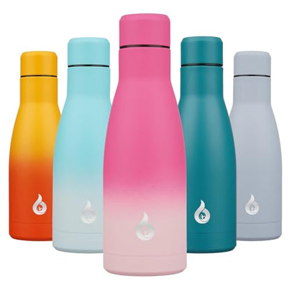 BJPKPK 12 oz Small Water Bottle, Reusable Insulated Stainless Steel Flask - color: Cherry, size: 12 Ounces