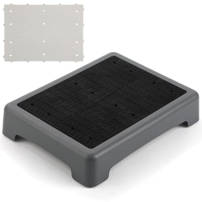 Senior Mobility Step Platform, Non-Slip Stool For Stairs, Cars, Beds, 440 Lbs Load Capacity, Portable Half-Step Riser For Elderly