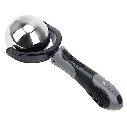 Catcan Cold Massage Roller Ball, Cold Therapy Relief, Portable Fitness Ice Roller Ball with Handle, Great Tool for Back/Neck Pain, Muscles Recovery and Inflammation - color: Black