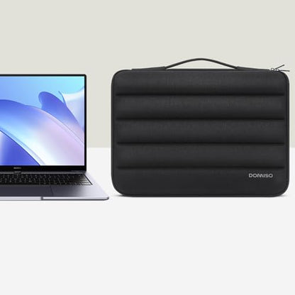 DOMISO 15.6 inch Laptop Case Sleeve Protective Cover Compatible with 16 inch MacBook Pro M4 M3 M2/Pro Max,15.6-16 inch HP Dell ASUS Lenovo Chromebook,Waterproof Computer Cases Bag with Handle,Black - color: Black, size: 15.6 inch