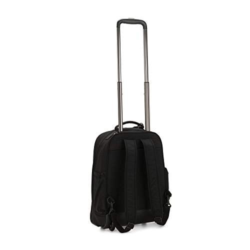 Kipling Women's Gaze Large Rolling Backpack, Durable, Wheeled Backpack with Adjustable Shoulder Straps, Nylon Book Bag - color: True Black