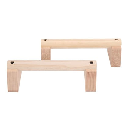 2Pcs Beech Wood Push Up Bars, Versatile Design for Inverted Push Ups Parallel Bar Support Balance Beam, with Anti Slip Hand Rubbers, for Home Workout Training - size: 25cm