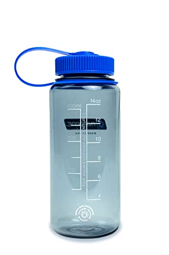 Nalgene Sustain Tritan BPA-Free Water Bottle Made with Material Derived from 50% Plastic Waste (using ISCC certified mass balance), 16 OZ, Wide Mouth,Grey (Pack of 6) - color: Grey, size: 16 Ounces (Pack of 6)