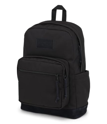 JanSport Right Pack Backpack - Durable Daypack with Padded 15" Laptop Sleeve, Spacious Main Compartment & Integrated Water Bottle Pocket, Monochrome Black - color: Monochrome Black
