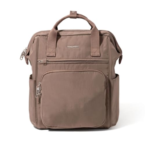 Baggallini Securtex Anti-Theft Windsor Backpack for Travel, Work & College, RFID & Locking Zipper, Up to 16" Laptop - color: Portobello