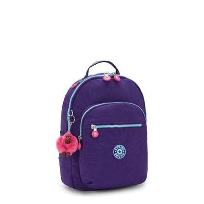 Kipling Women’s Seoul Small Tablet Backpack, Durable, Padded Shoulder Straps with Tablet Sleeve, VIP Purple - color: Vip Purple, size: 10''L x 13.75''H x 6.25''D