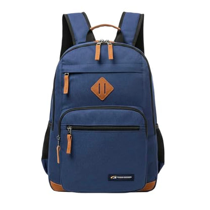 TRAILKICKER Classic Carry-on Travel Backpack, Laptop Backpack with Padded 17 inch Laptop Sleeve, Multi Pocket College Backpack, Casual Daypack Backpacks - Navy - color: Navy
