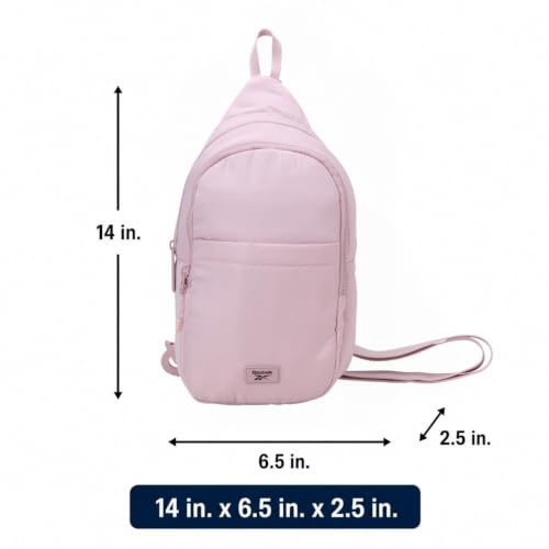 Reebok Unisex Crossbody Bag - Convertible Compact Durable Cross Body Bag for Women and Men - Gym and Travel Essentials, Size One Size, Thea II Ashen Lilac - color: Thea II Ashen Lilac