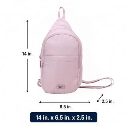Reebok Unisex Crossbody Bag - Convertible Compact Durable Cross Body Bag for Women and Men - Gym and Travel Essentials, Size One Size, Thea II Ashen Lilac - color: Thea II Ashen Lilac