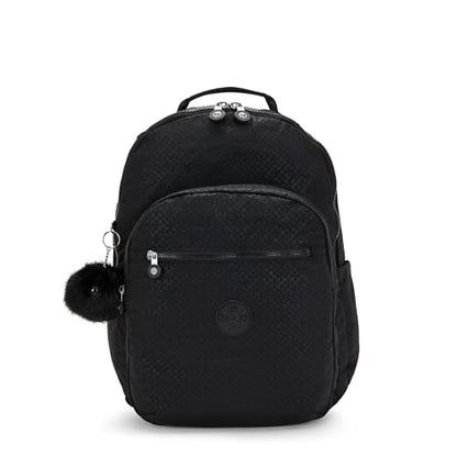 Kipling Women's Seoul Extra Large 17" Laptop Backpack, Durable, Roomy with Padded Shoulder Straps, Built-In Protective Sleeve - color: Echo Emb, size: 13.5''L x 17.75''H x 9''D