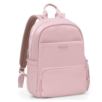 Traveler's Choice Iria 20L Backpack for Women, Water Resistant Travel Bag Daypack, Work, College, Business, Commuter, Dusty Pink, Carry-on Laptop Backpack - color: Dusty Pink