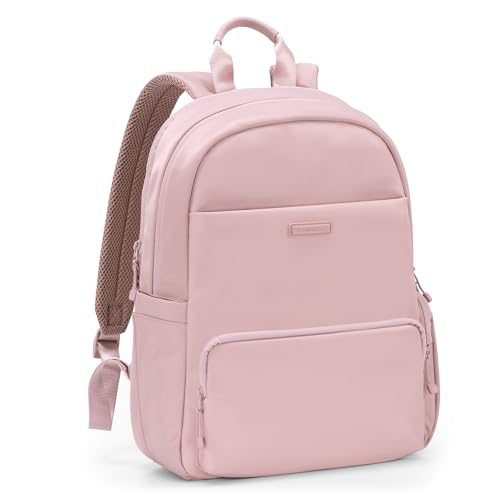 Traveler's Choice Iria 20L Backpack for Women, Water Resistant Travel Bag Daypack, Work, College, Business, Commuter, Dusty Pink, Carry-on Laptop Backpack - color: Dusty Pink