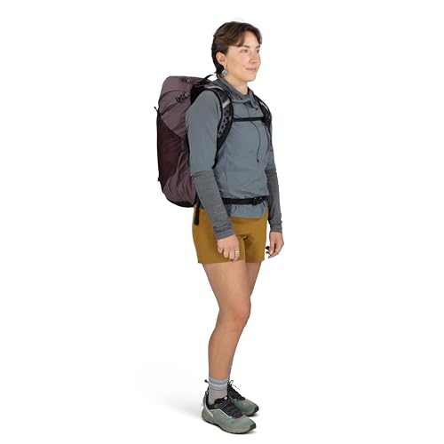 Osprey Hikelite LT 30L Hiking Backpack - Lightweight Travel Daypack with Rain Cover for Men and Women, Black - color: Black, style: 30l