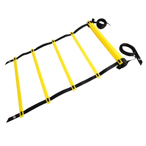 Agility Ladder Footwork Exercise Ladder Speed Training for Sports with Portable Design for Football Basketball Tennis Soccer Fitness Home Gym - size: 4 Meters and 8 Rung